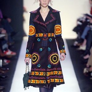 BCBG Embroidered Peacoat Size 6